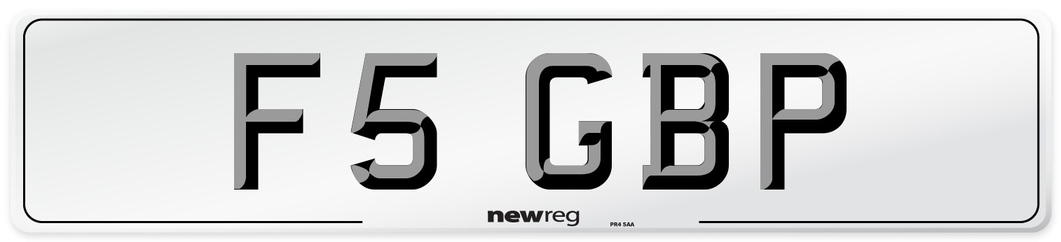 F5 GBP Number Plate from New Reg